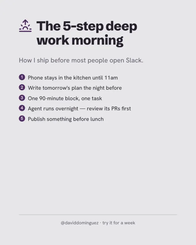 The 5-step deep work morning