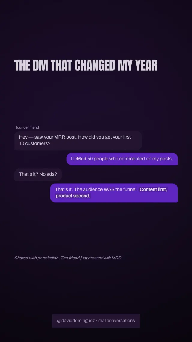 The DM that changed my year